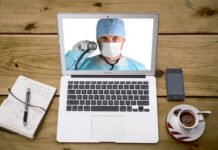 doctor picture in laptop background