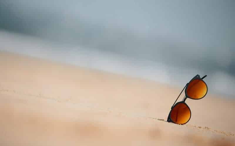 sun glasses at beach