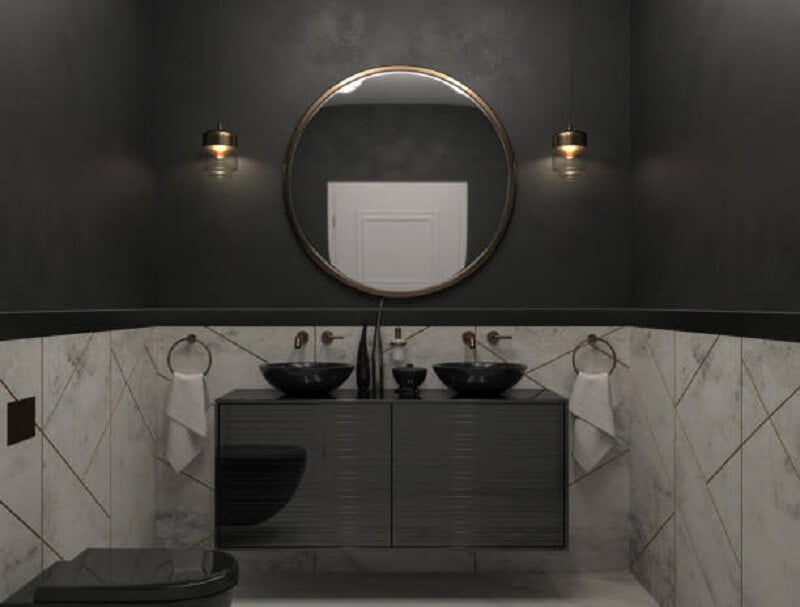 Luxury black bathroom
