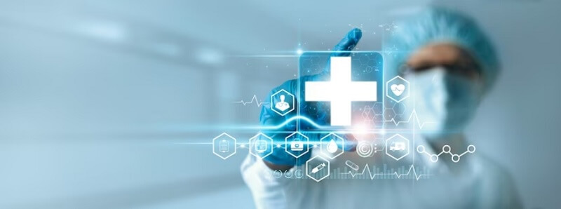 doctor hold medical cross icon healthcare