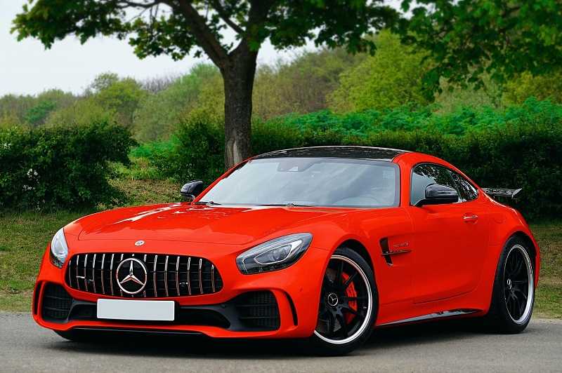 Mercedes Red Car
